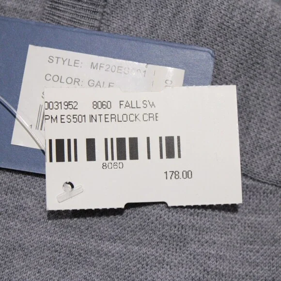 Peter Millar NWT Pullover Crew Neck Sweater Size XXL in Gray Wool Blend
